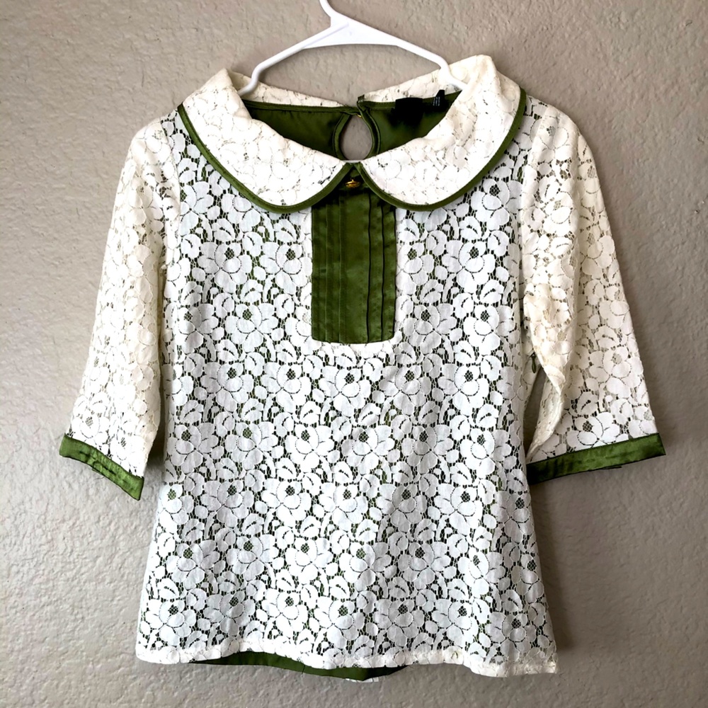 White lace blouse by Nick and Mo